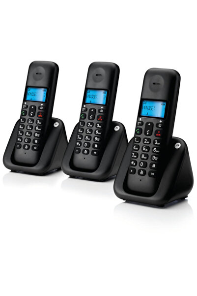 Motorola T303 (Ελληνικό Μενού) Τριπλό ασύρματο τηλέφωνο με ανοιχτή ακρόαση