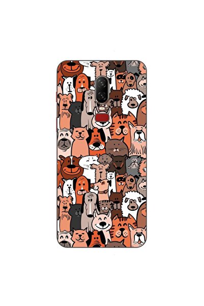 OEM Husa compatibila cu OnePlus 6 Silicon Gel Tpu Model Caini si Pisici Pattern
