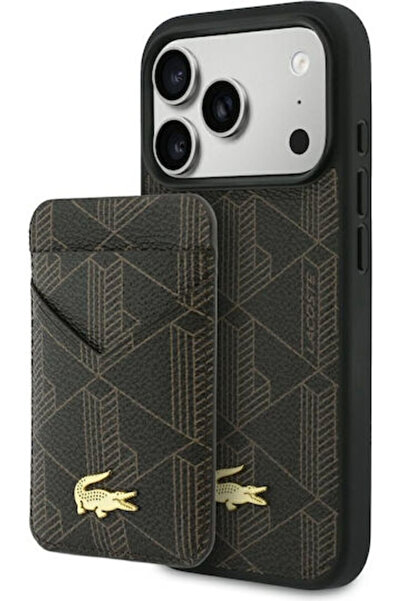 Lacoste Θήκη Πορτοφόλι Πλαστική / Σιλικόνης Καφέ (iPhone 17 Pro Max) Κωδικός:...