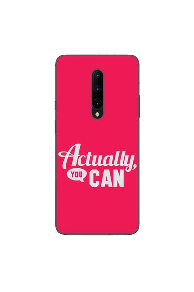 OEM Husa compatibila cu OnePlus 7 Pro Silicon Gel Tpu Model Mesaj Actually Yo...