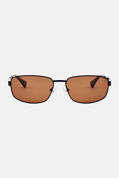 Timberland نظارات شمسية مستطيلة للرجال TB0006601H62، باللون الأسود