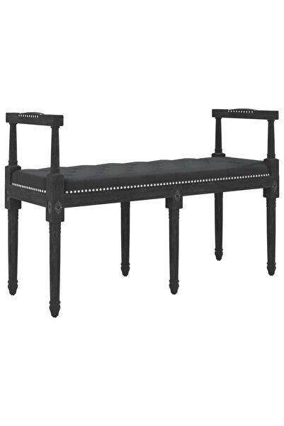 vidaxl Bancă, negru, 110x40x70 cm, catifea