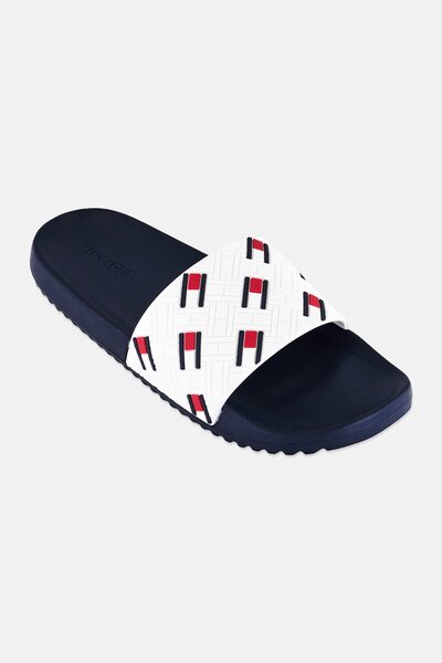 Tommy Hilfiger Men Slip On Slides, White