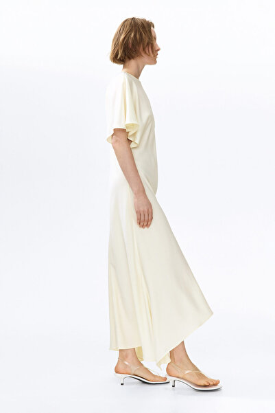 H&M Saten Midi Elbise