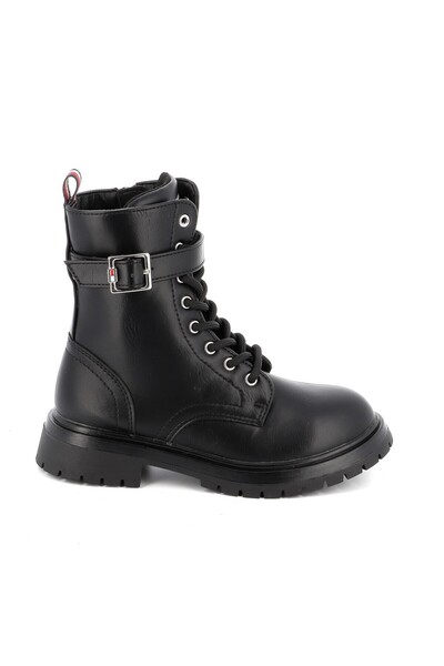 Tommy Hilfiger Μποτάκι Casual για Κορίτσι Lace-up Bootie Χρώματος Μαύρο T3A5-...