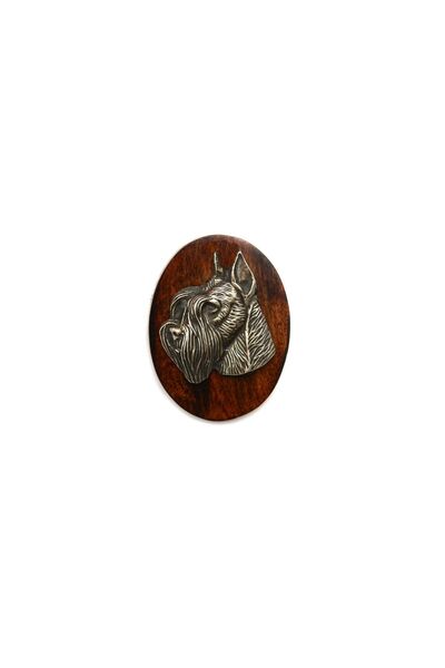 Art - Dog Schnauzer II - Dog show brooch, starter number clip, dog pin by Art...