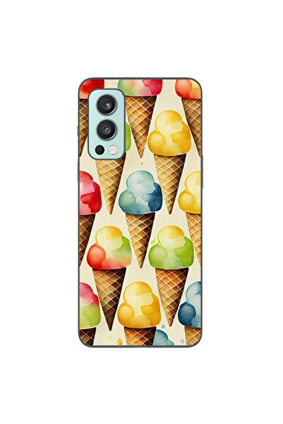 OEM Калъф, съвместим с OnePlus Nord 2, силиконов гел TPU модел с десен на сла...