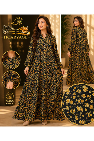 hoaryage Viscose Long Robe Dress, Comfortable Fit, Oversize, Casual, Stylish,...