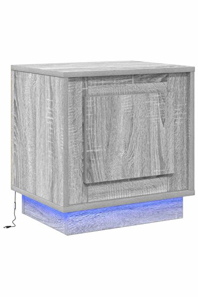 vidaxl Dulap de noapte Gri 44 x 34,5 x 45 cm Lemn compozit