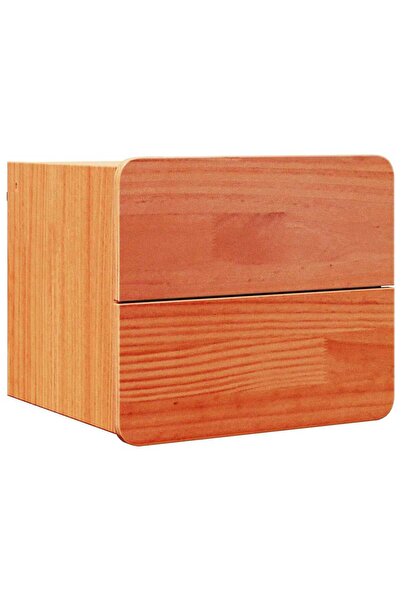 vidaxl Noptieră Maroniu cerat 39 x 34 x 33 cm Lemn masiv de pin