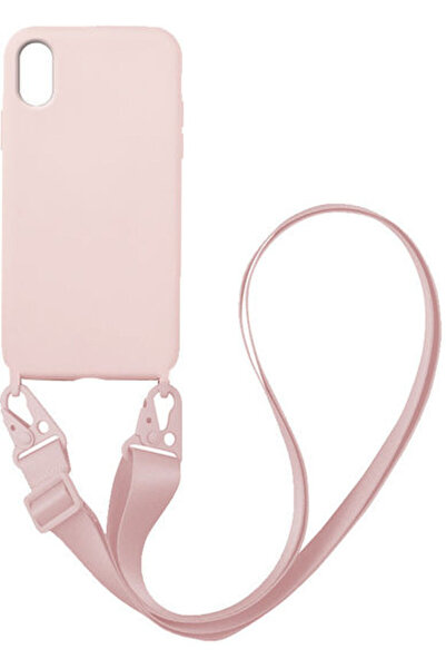 Other Sonique Carryhang Υγρή Θήκη Πλάτης Σιλικόνης 0.5mm με Λουράκι Ροζ (iPho...