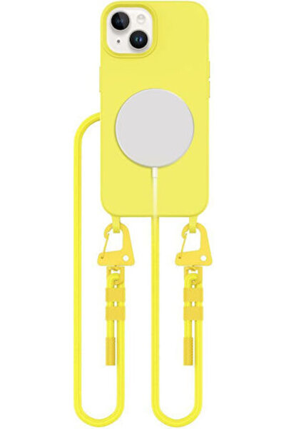 Tech-Protect Magnecklace Πίσω Κάλυμμα Σιλικόνης Κίτρινο (iPhone 15)