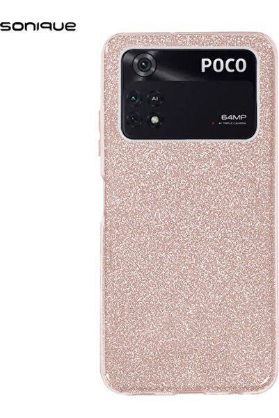 Other Sonique Γυαλιστερή Πίσω Θήκη Σιλικόνης Ροζ (Xiaomi Poco M4 Pro 4G)