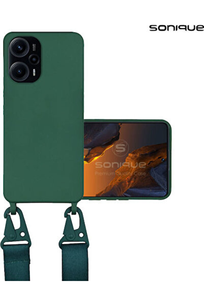 Other Sonique Back Cover Silicone 0.5mm with Strap Green (Poco F5 / Redmi Not...