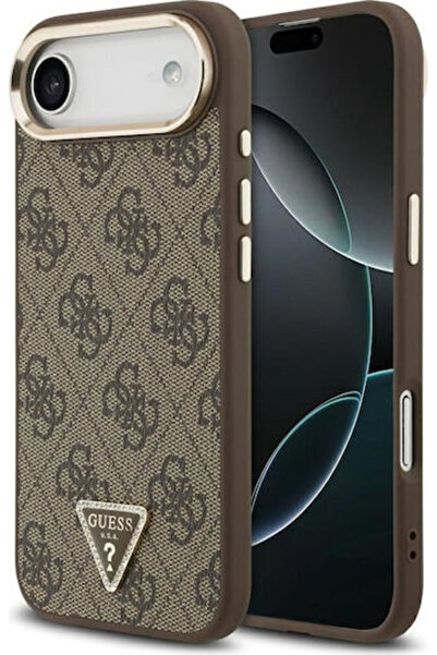Guess 4g Strass Τριγωνικό Λογότυπο Πίσω Κάλυμμα Συνθετικό Δέρμα / Δέρμα Χρυσό...