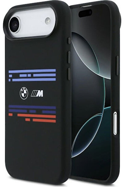 BMW Θήκη Magsafe Σιλικόνης με Οριζόντια Γραμμή για iPhone Air, Μαύρο, Bmhmp17...