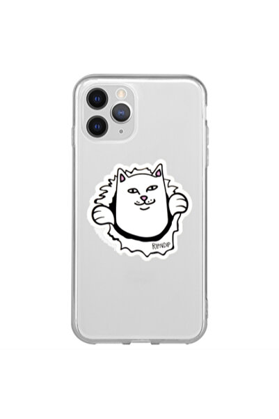 OEM Apple iPhone 12 Pro Max White cat Transparent Silicone TPU Θήκη