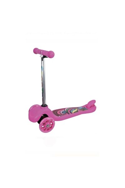 Lumi LUXURY Trotinetă cu 3 roți, culoare fuchsia, cu roți frontale iluminate ...