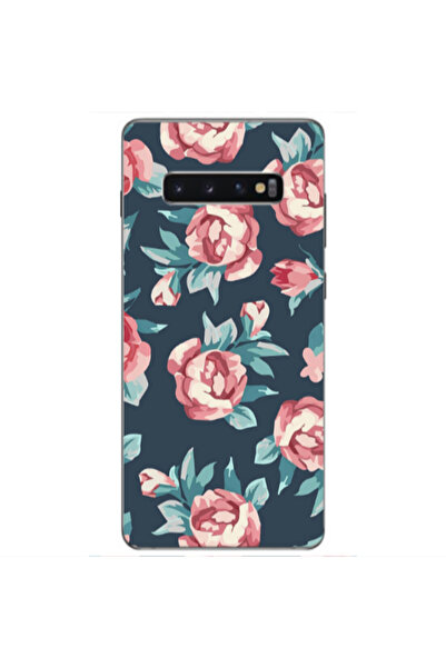 Other Samsung S10 Plus Purple roses Transparent Silicone TPU Θήκη
