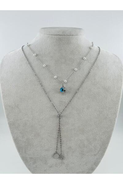 Bozhi Necklace Steel Silver Luminous Style
