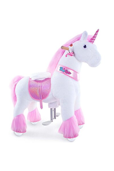 PonyCycle Model U Unicorn – Jucarie de calarit pe roti cu frana, 4-7 ani
