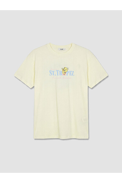 LC Waikiki RMZ GİYİM FARKIYLA Zero Roba Collar Tweety Γυναικείο μπλουζάκι με ...