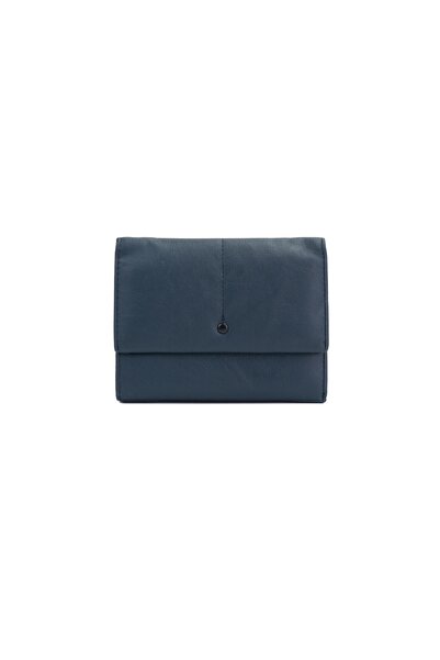 Posete Fagaras Alice Leather Wallet - Dark Blue, Genuine Leather Wallet , Wom...
