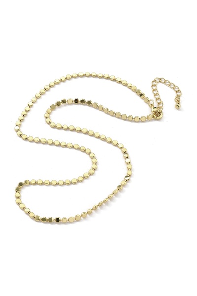 OEM 18K gold plated round flat link necklace