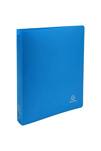 Exacompta Agendă mecanică A4+ cu 4 inele 30mm/40mm, copertă flexibilă, albastră
