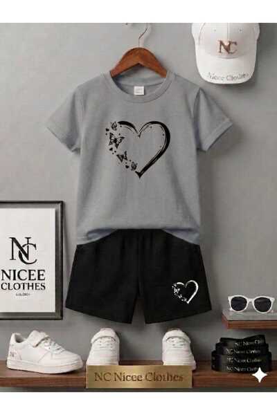 NC Nicee Clothes TRIUNGRĂ ȘI PANTALONI SCURȚI DE VARĂ PENTRU COPII UNISEX (IM...