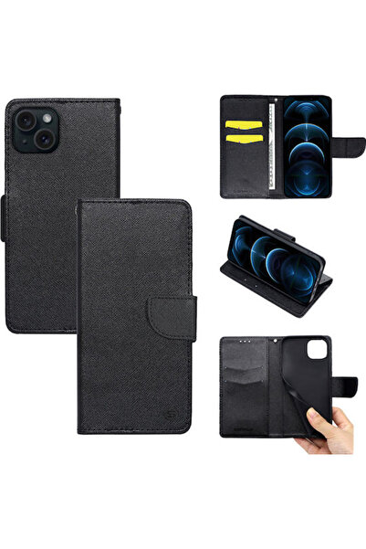 Other Sonique Book Synthetic Leather Black (iPhone 15 Plus)