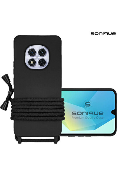 Other Sonique Carryhang Πίσω Θήκη Σιλικόνης 0.5mm με Λουράκι Μαύρο (Redmi Not...