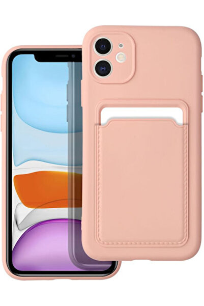 OEM Θήκη καρτών σιλικόνης ροζ (iPhone 11)