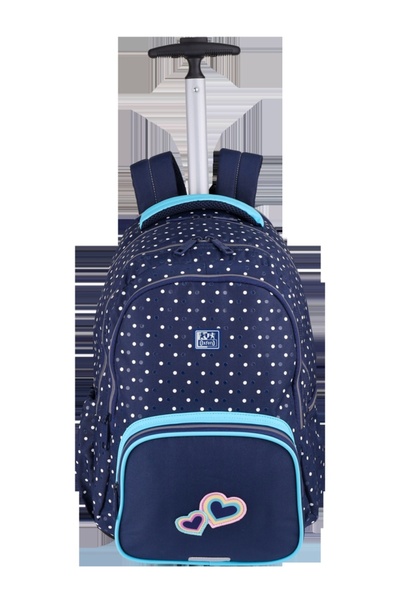 Oxford Rucsac Trolley Dots, 3 compartimente, 29 x 44 x 22 cm, 28 l, buzunar f...