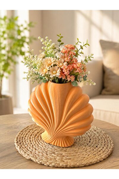 3D MESHİNG مزهرية زخرفية بتصميم عصري على شكل صدفة بحرية
