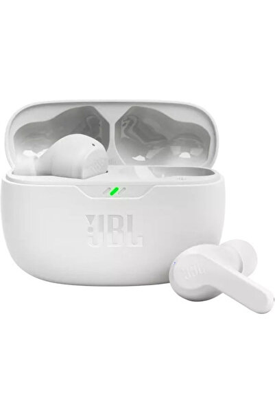 JBL Wave Beam Ενδοωτικά Ακουστικά Bluetooth Handsfree με Θήκη Φόρτισης Λευκά