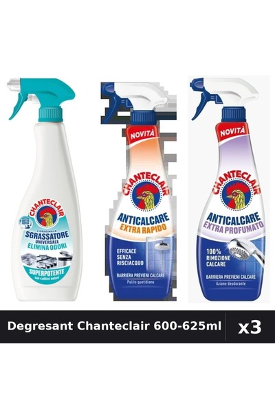 Chanteclair Set 3 Degresant Universal 600-625ml - Anti-Miros, Extra Rapid, Pa...