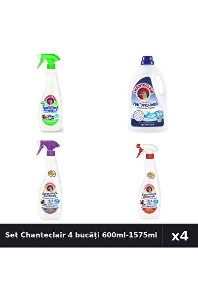 Chanteclair Set 4 Degresant și Detergent 600ml și 1575ml - Lămâie, Lavandă, M...