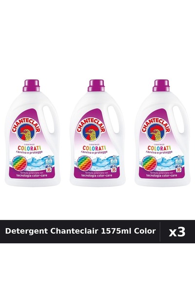 Chanteclair Set 3 Detergent Lichid Rufe 1575ml 35 Spalari - Color, Curatenie ...