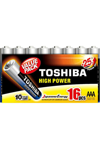 Toshiba Υψηλής Ισχύος Αλκαλικές Μπαταρίες AAA 1.5V 16 τεμάχια Κωδικός: LR03GC...