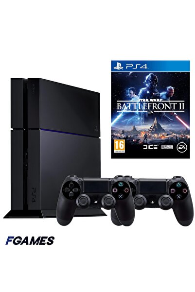 Sony Κονσόλα Playstation 4 Ps4 500GB + Δύο Χειριστήρια + Star Wars Battlefron...