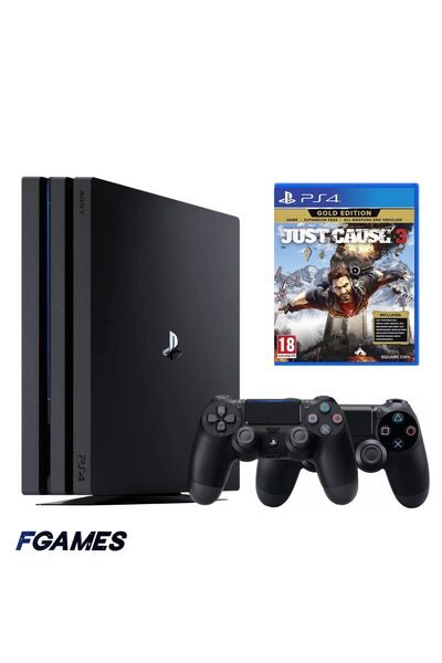 Sony Κονσόλα Playstation 4 Pro Ps4 1TB + Δύο Χειριστήρια + Just Cause 3 Gold ...