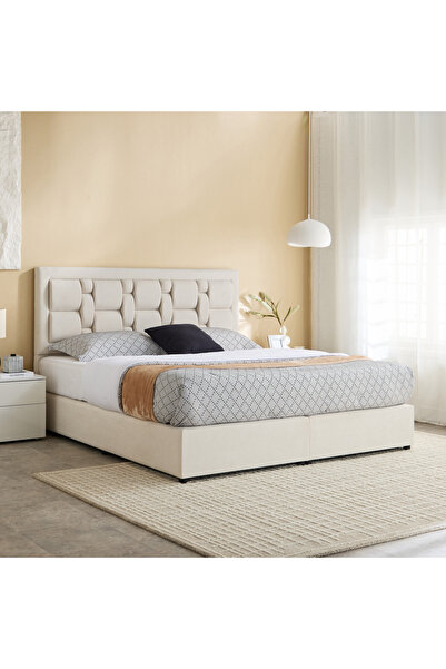Home Box سرير كوين مبطن من موڤو كيرفي سيينا - 160×200 سم