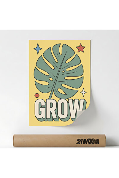 21mxm Poster Decorativ Tematică Botanical - 'Grow', Material Textil 21MXM, Fa...
