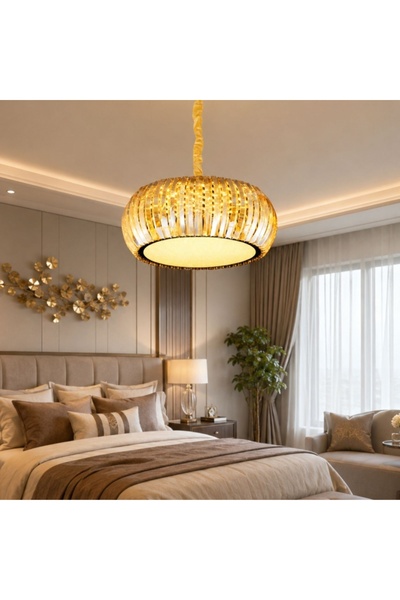 proled Crystal LED Chandelier 144W (72Wx2), remote control, round 600x600, Lu...