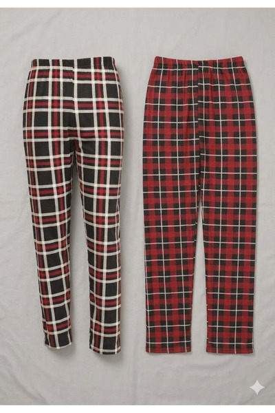 Serena Pantaloni de pijama barbat big size 2 piese/set - multicolor
