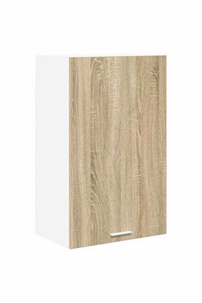 vidaxl Wall cabinet with door Sonoma Oak and White 50 x 31 x 80 cm