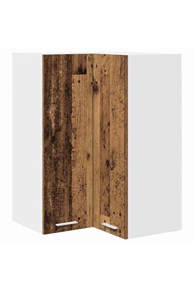 vidaxl Dulap suspendat Lemn vechi și Alb 57 x 57 x 80 cm Lemn compozit