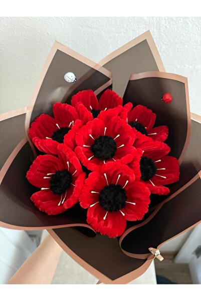 Flower desıgn by Merve Flower Design Özel Tasarım Şönil Yapay Gelincik Buketi...