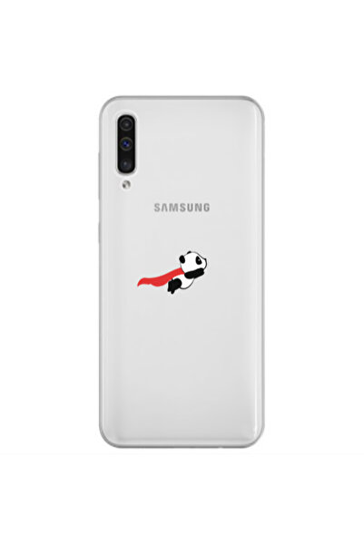 Other Samsung A70 kite flying panda Transparent Silicone TPU Θήκη